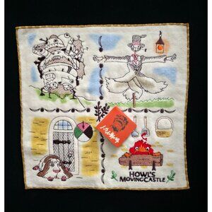 NWT Studio Ghibli Park Exclusive HOWL'S MOVING CASTLE Embroidered Towel 10"x10"